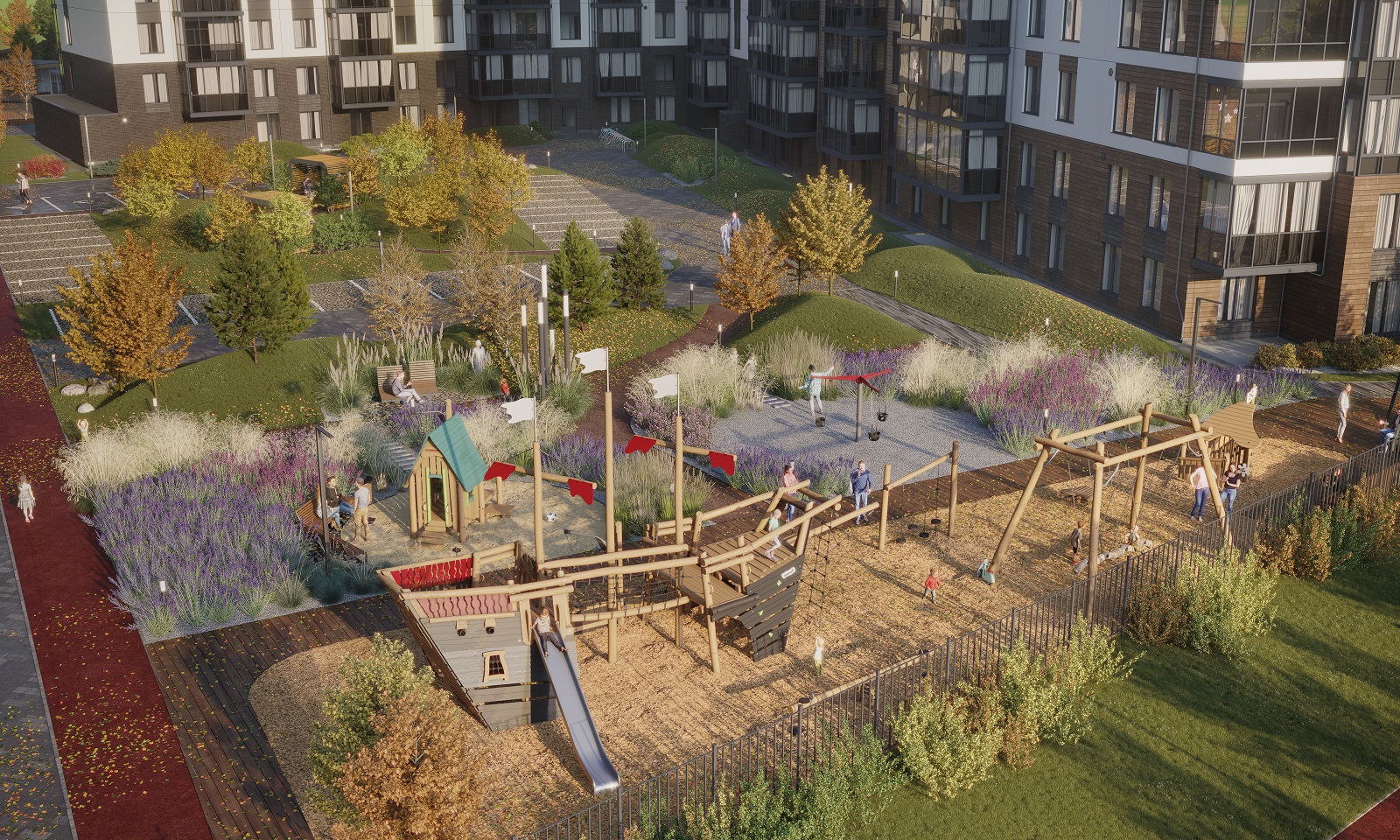 Residential Quarter Yard